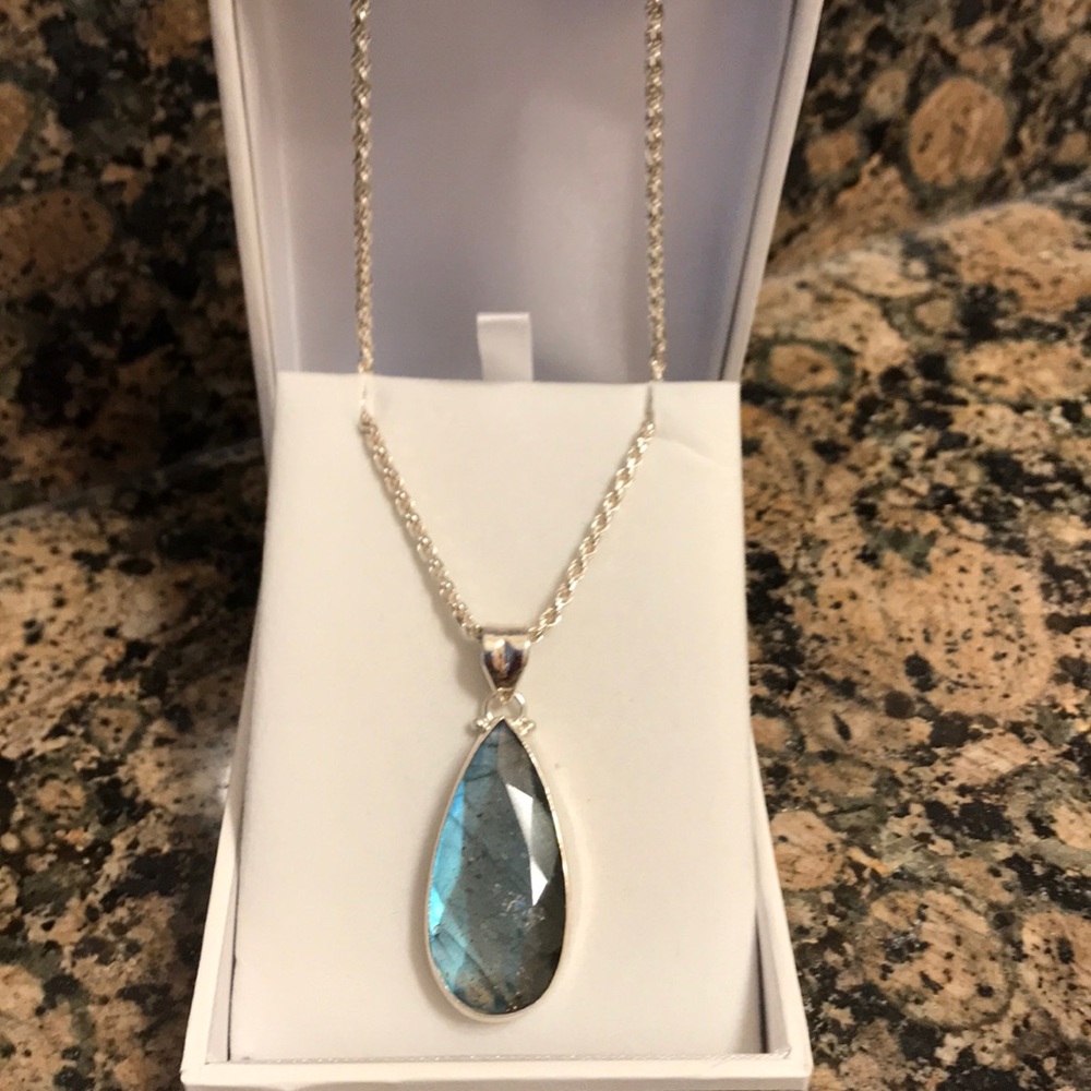 STERLING SILVER FACETED GENUINE LABADORITE 345.00 NWT - Picture 3 of 8